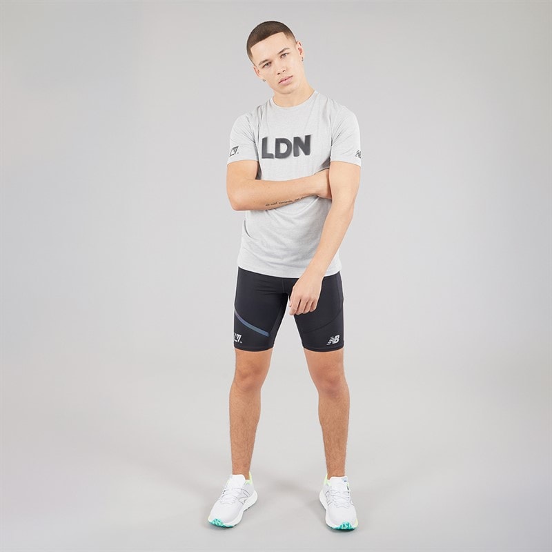 New Balance Mens London Edition Q Speed Inch Running Shorts Black - Image 4