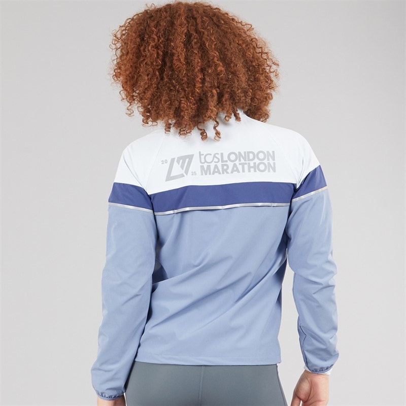 New Balance Womens London Edition Marathon Running Jacket Grey - Image 2