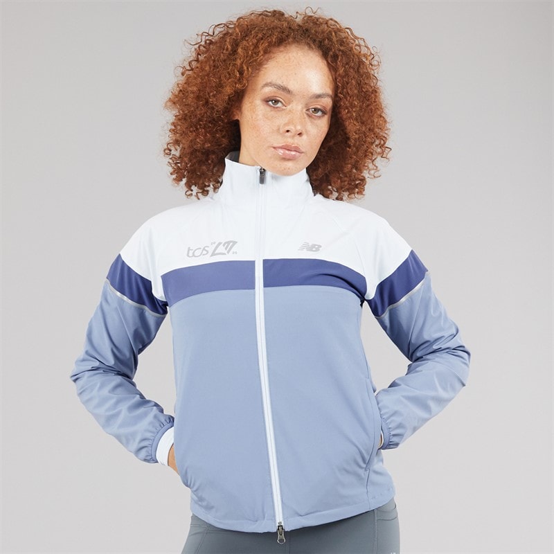 New Balance Womens London Edition Marathon Running Jacket Grey - Image 3