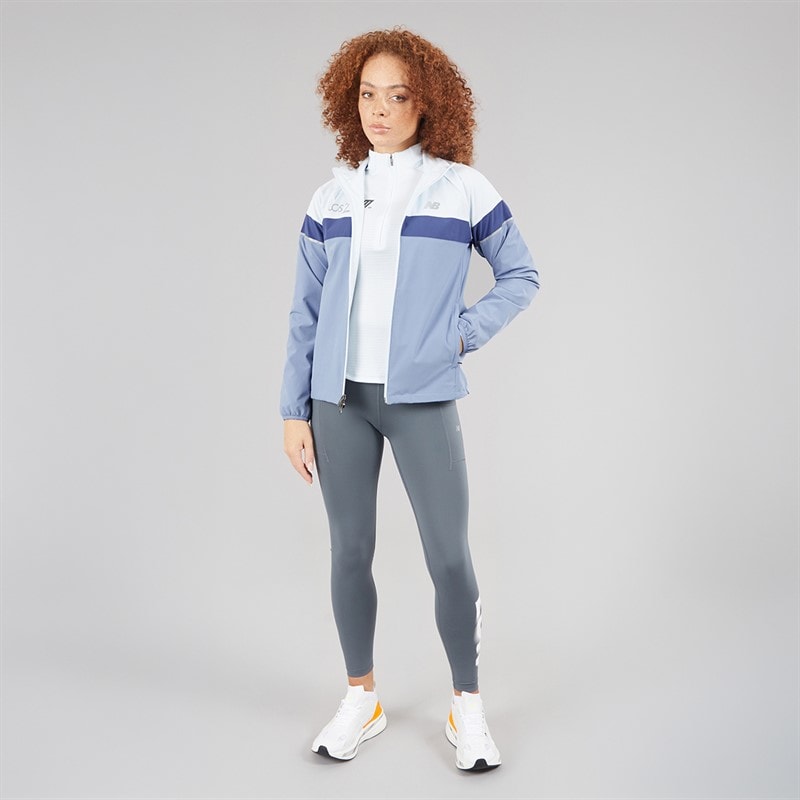 New Balance Womens London Edition Marathon Running Jacket Grey - Image 4