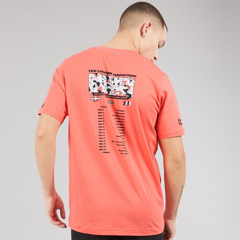 New Balance Mens London Edition Union Jack Graphic Running T-Shirt Red Black - Image 2