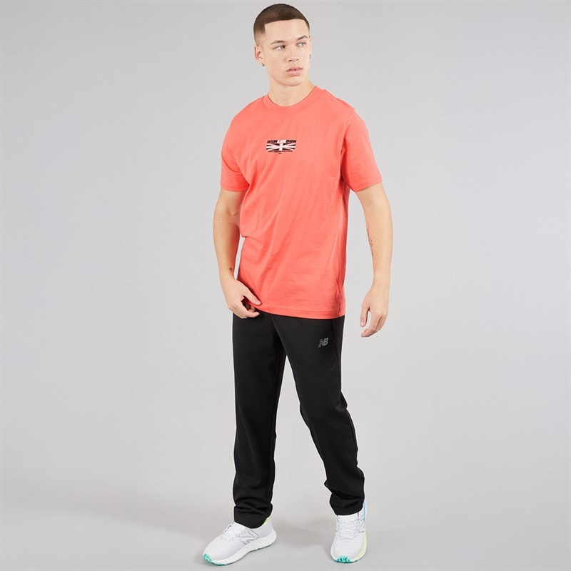 New Balance Mens London Edition Union Jack Graphic Running T-Shirt Red Black - Image 4