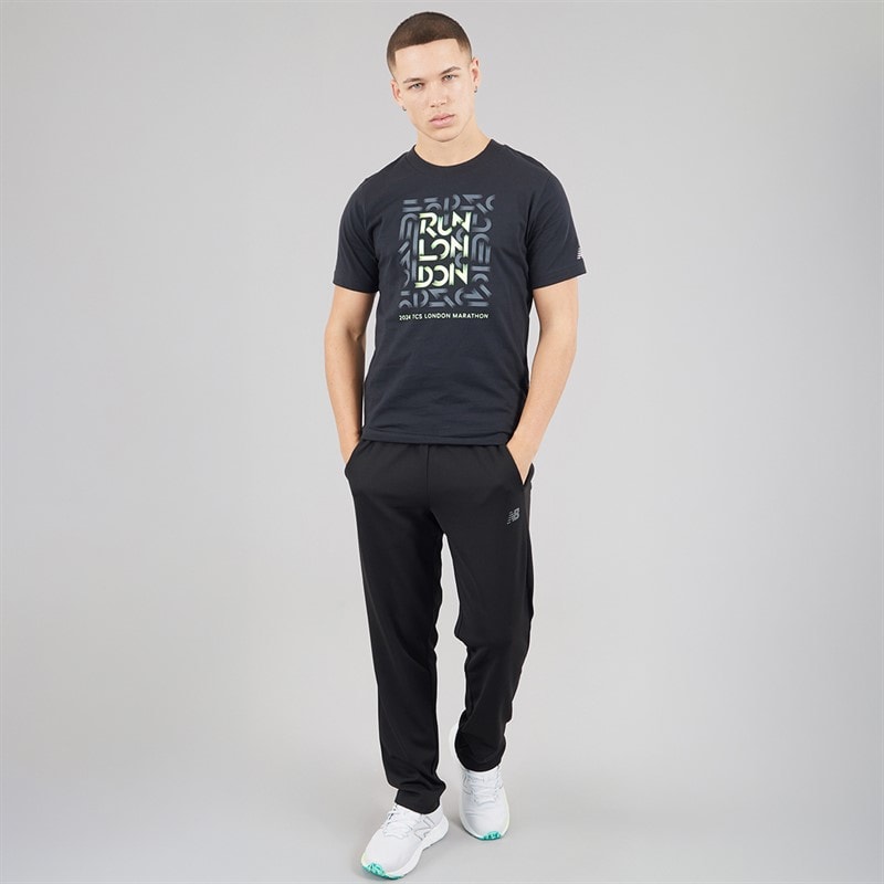 New Balance Mens London Edition Run London Graphic T-Shirt Black - Image 4
