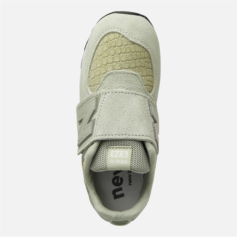 New Balance Infant Girls 574 New-B Hook And Loop Trainers Green - Image 4