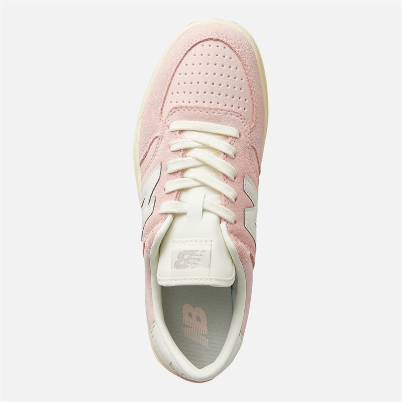New Balance Junior Girls T500 Trainers White/Pink - Image 4
