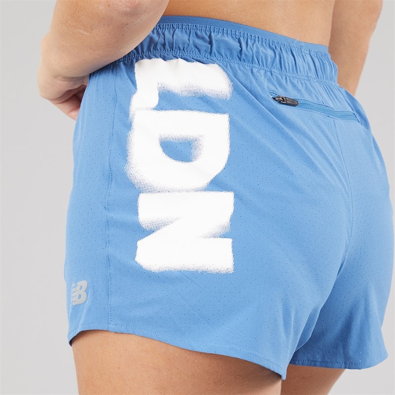 New Balance Womens London Edition RC 3 Inch Running Shorts Sea Salt - Image 5