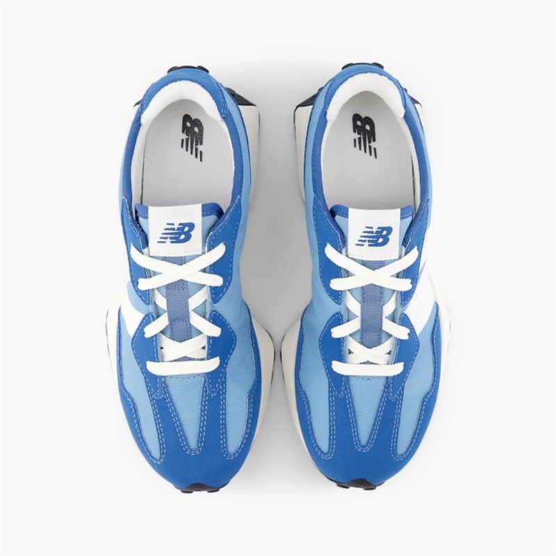 New Balance Junior 327 Trainers Light Chrome Blue/White - Image 4