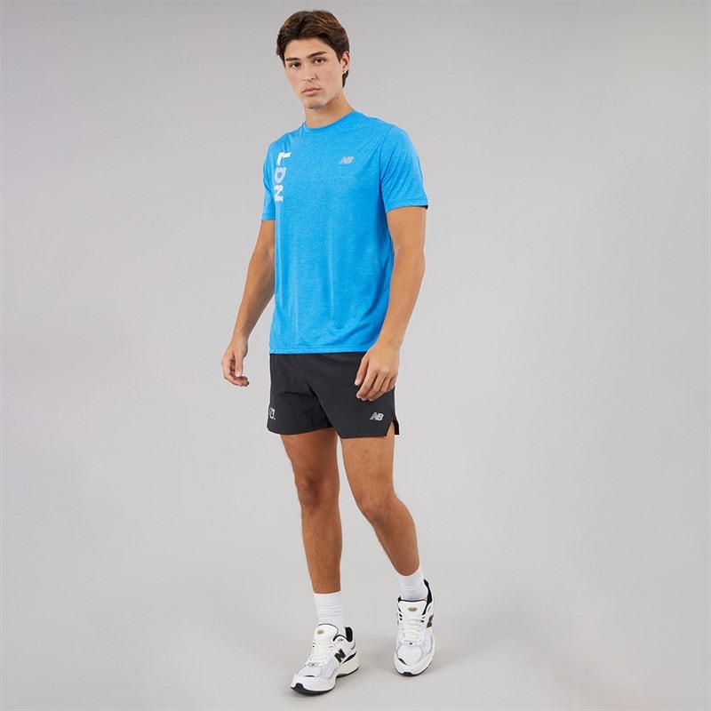 New Balance Mens London Edition RC 5 Inch Running Shorts Black - Image 4