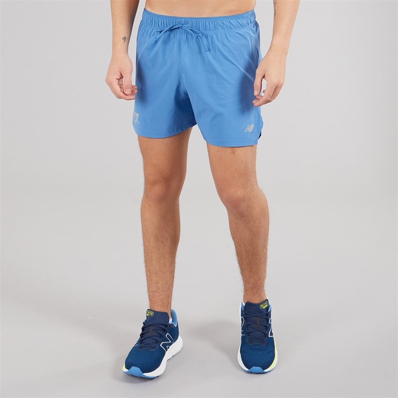New Balance Mens London Edition RC 5 Inch Running Shorts Sea Stone - Image 3