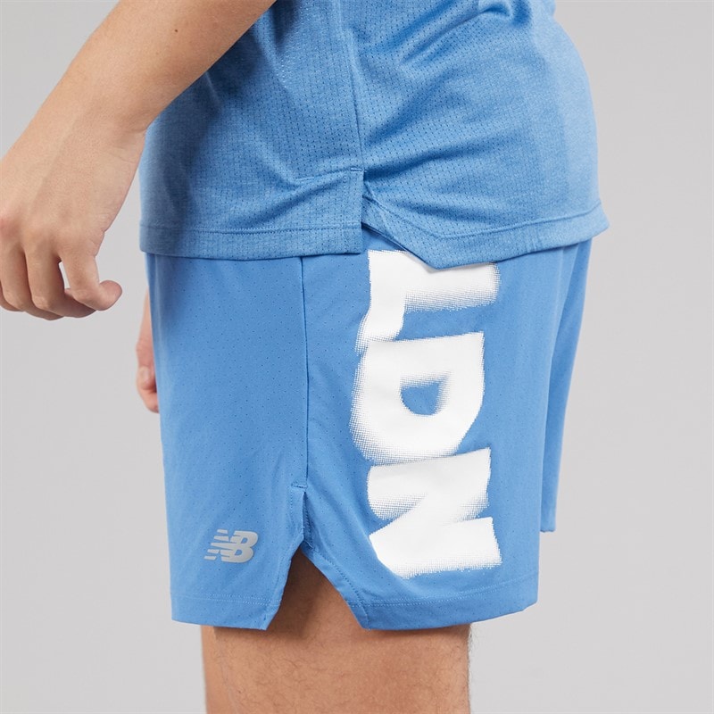 New Balance Mens London Edition RC 5 Inch Running Shorts Sea Stone - Image 5