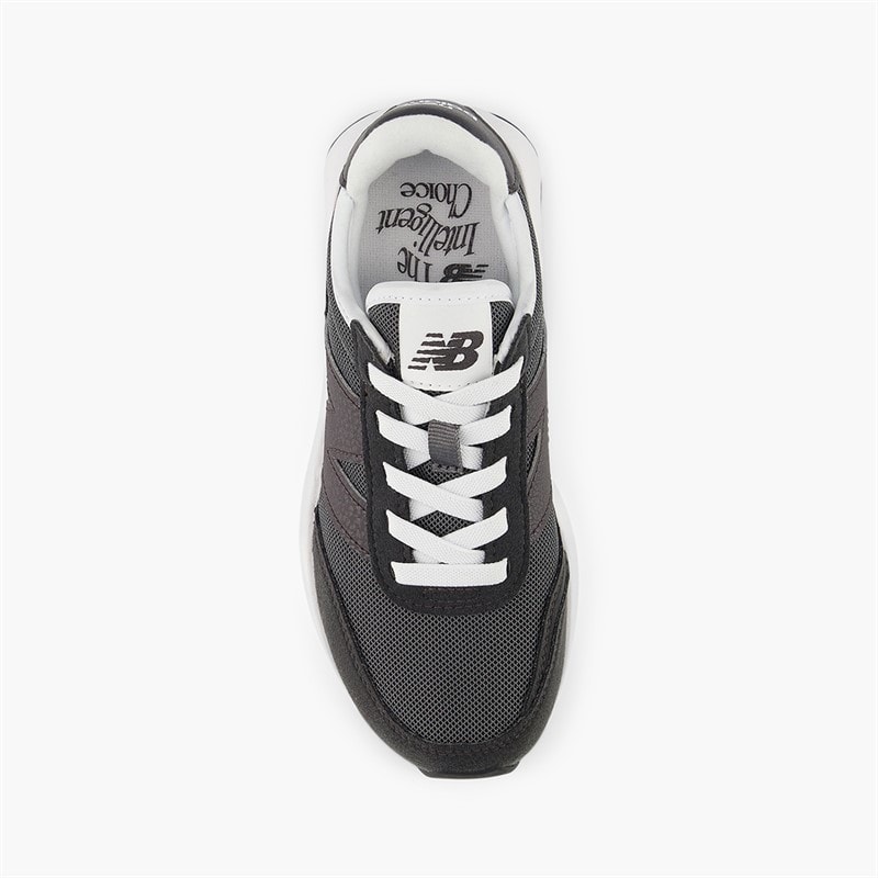 New Balance Kids 370 Bungee Lace Trainers Black - Image 4