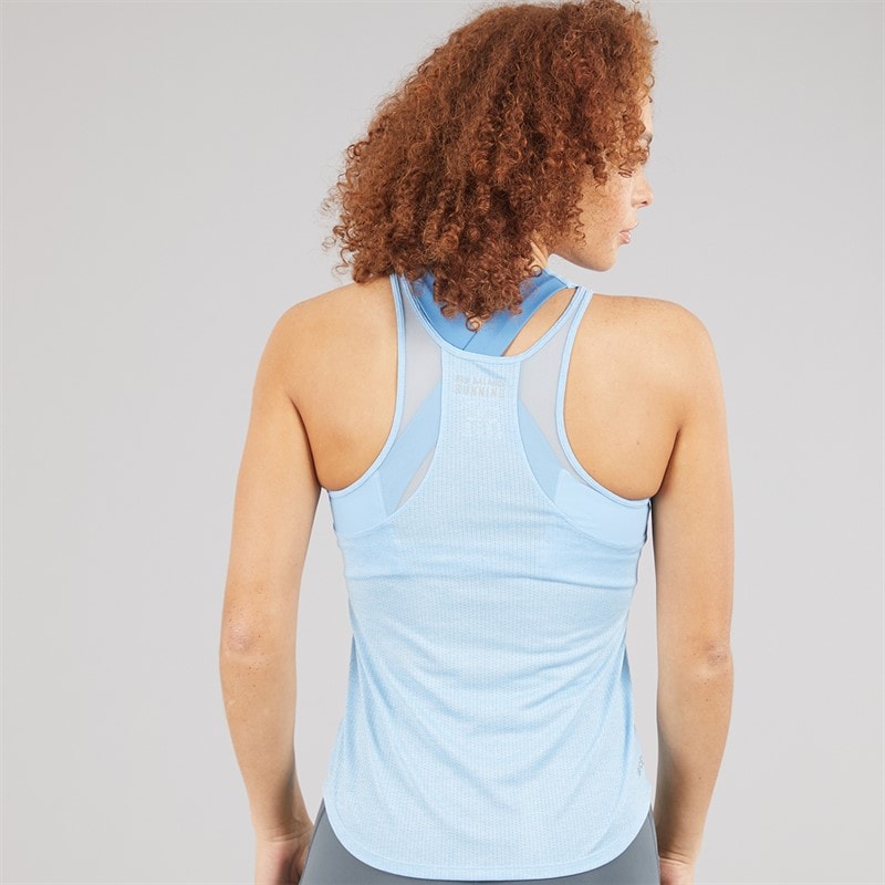 New Balance Womens London Edition Impact Running Tank Top Blue - Image 2