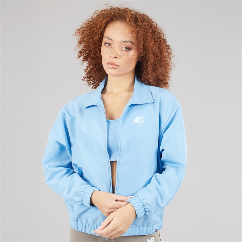 New Balance Womens Sport Woven Track Jacket Blue - Image 1