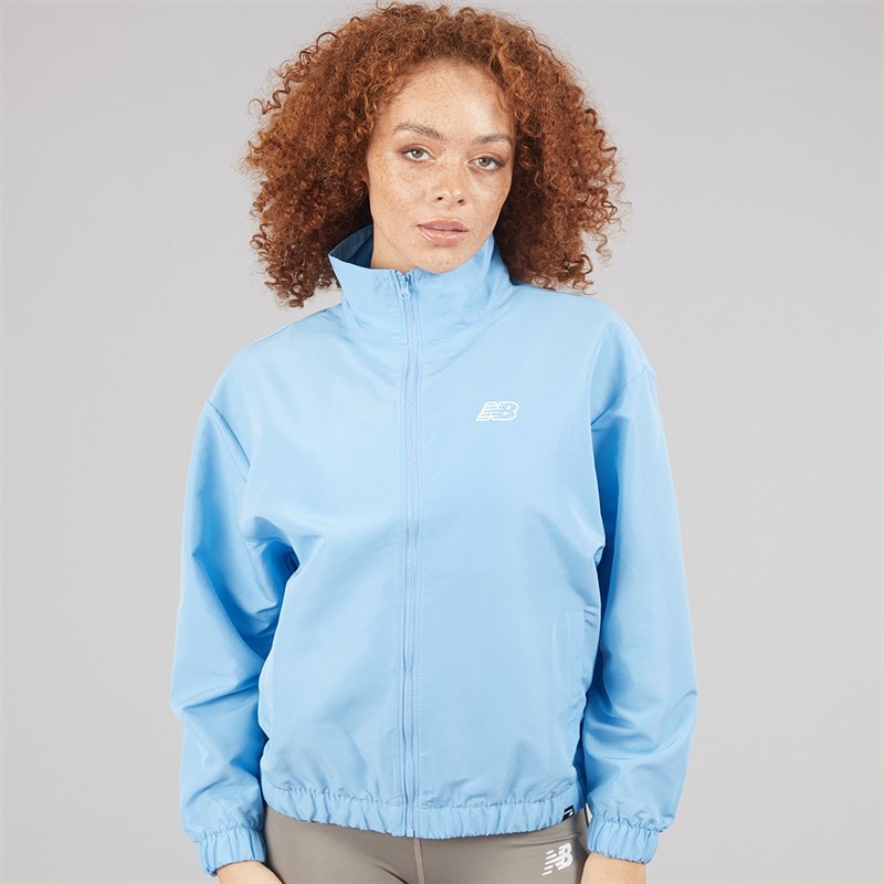 New Balance Womens Sport Woven Track Jacket Blue - Image 3