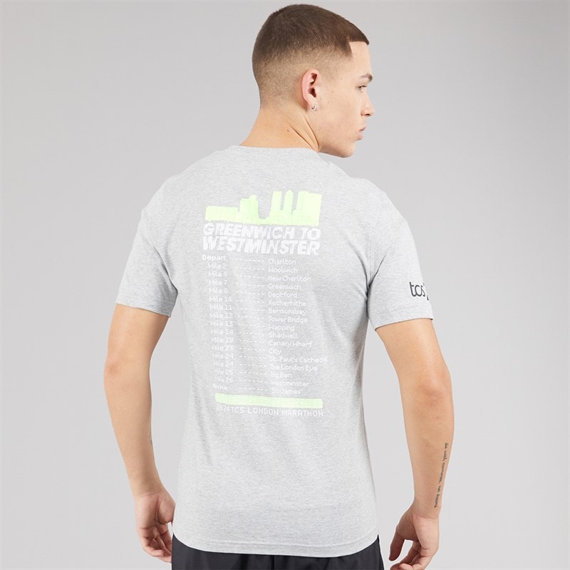 New Balance Mens London Edition Graphic T-Shirt Agave Green - Image 2