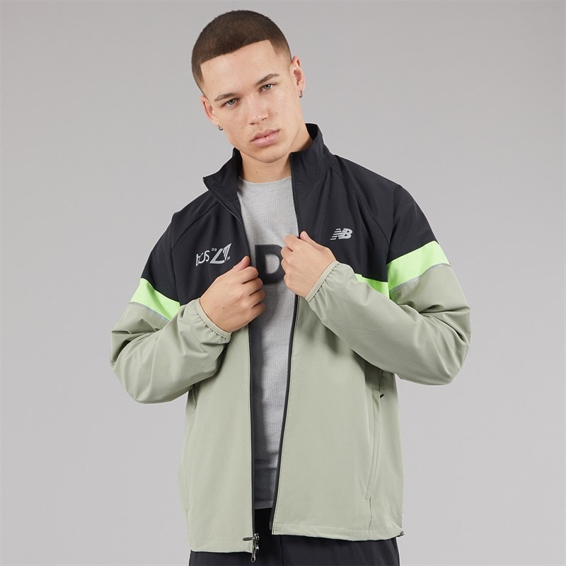 New Balance Mens London Edition Marathon Running Jacket Black - Image 1