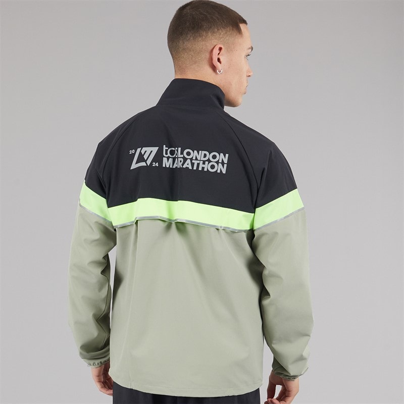 New Balance Mens London Edition Marathon Running Jacket Black - Image 2