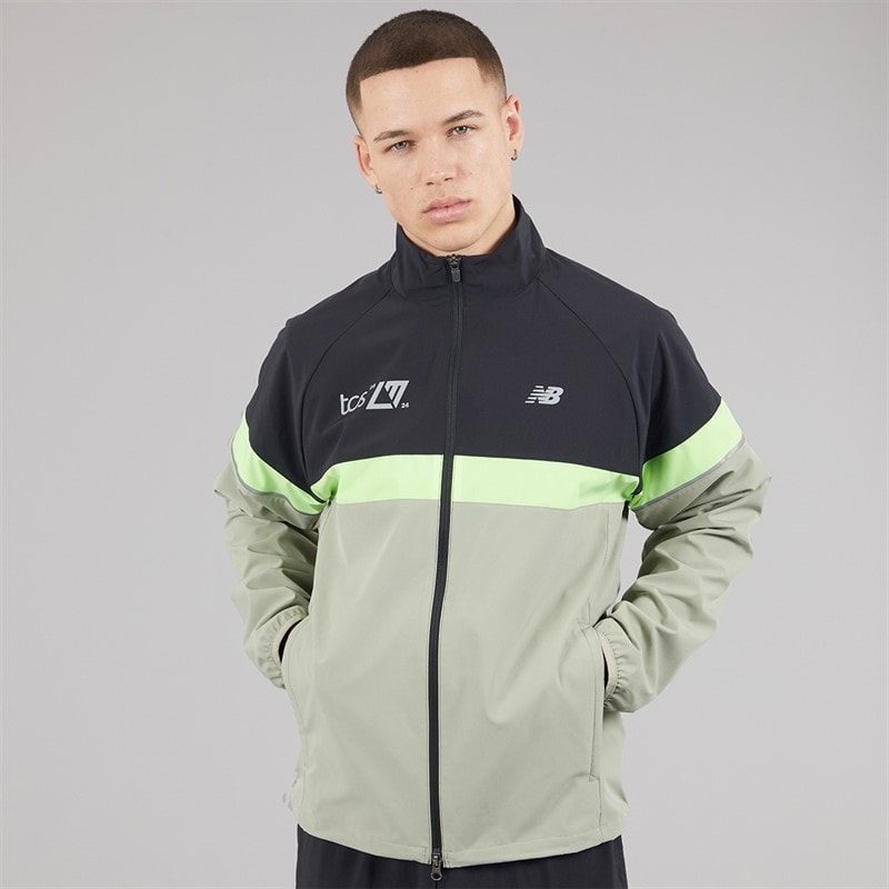 New Balance Mens London Edition Marathon Running Jacket Black - Image 3