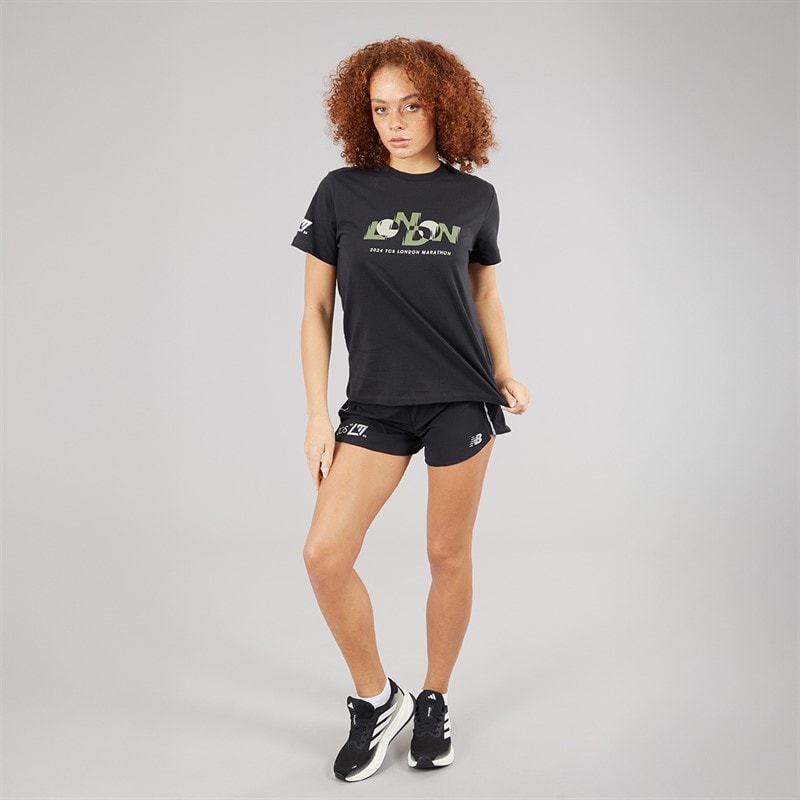 New Balance Womens London Edition Impact 3 Inch Running Shorts Black - Image 4