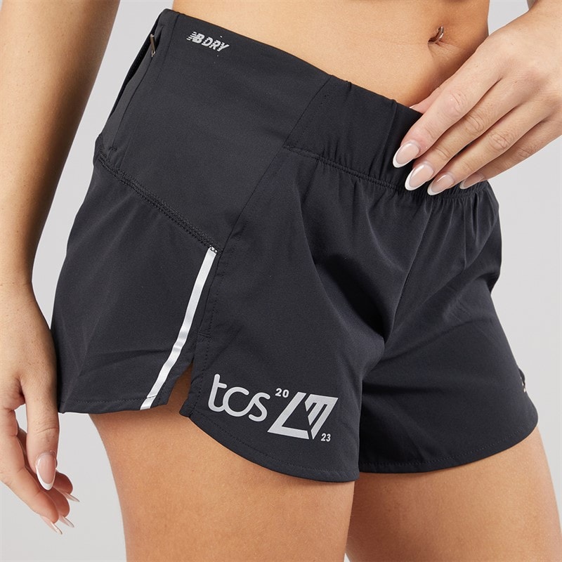 New Balance Womens London Edition Impact 3 Inch Running Shorts Black - Image 5