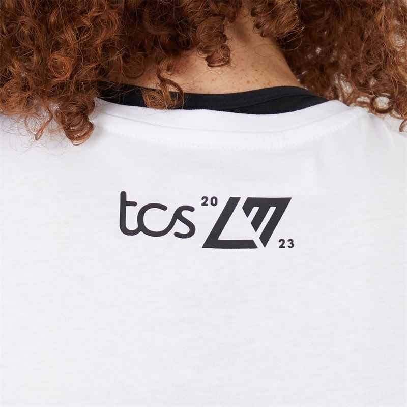 New Balance Womens London Edition Union Jack Graphic Running T-Shirt White - Image 5