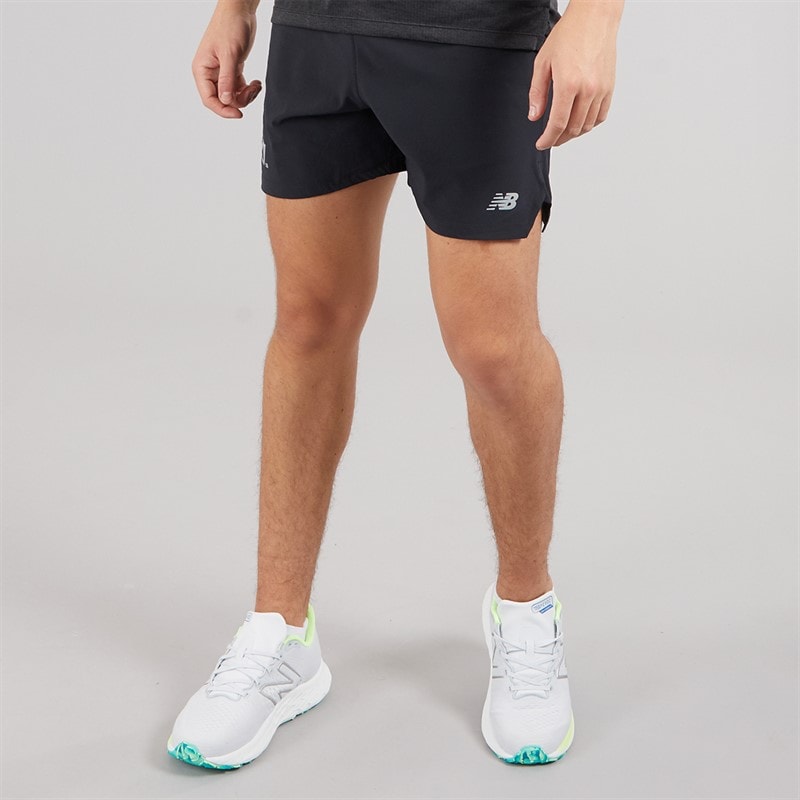 New Balance Mens London Edition RC 5 Inch Running Shorts Black