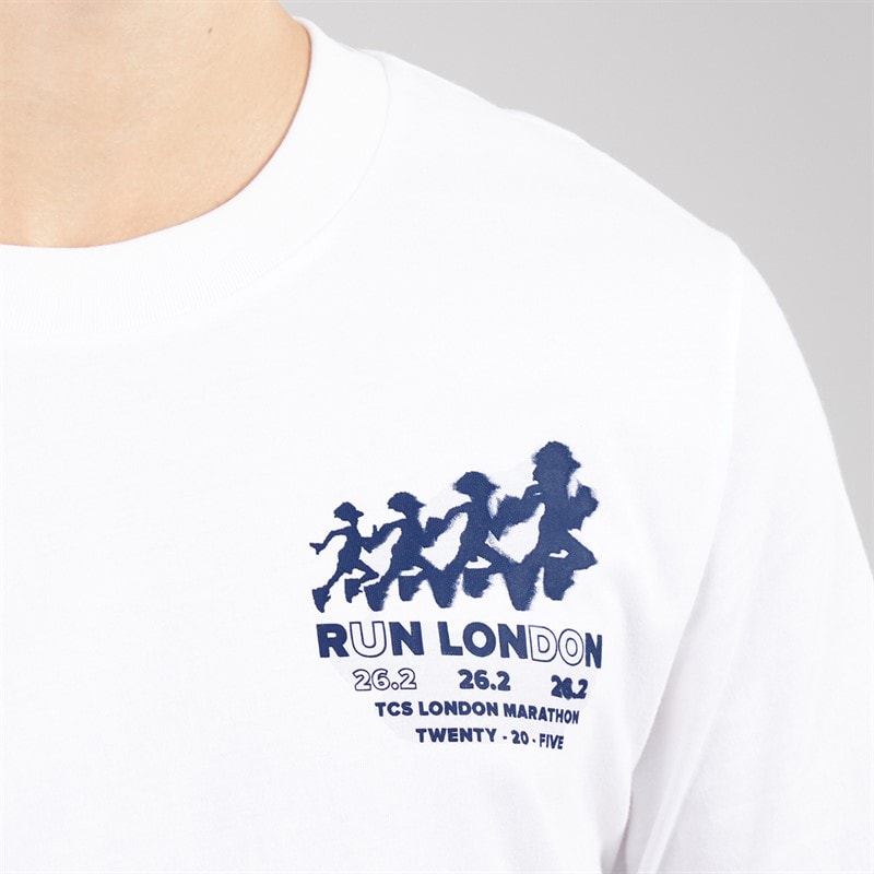 New Balance Mens London Edtion LDN Graphic Running T-Shirt White - Image 3