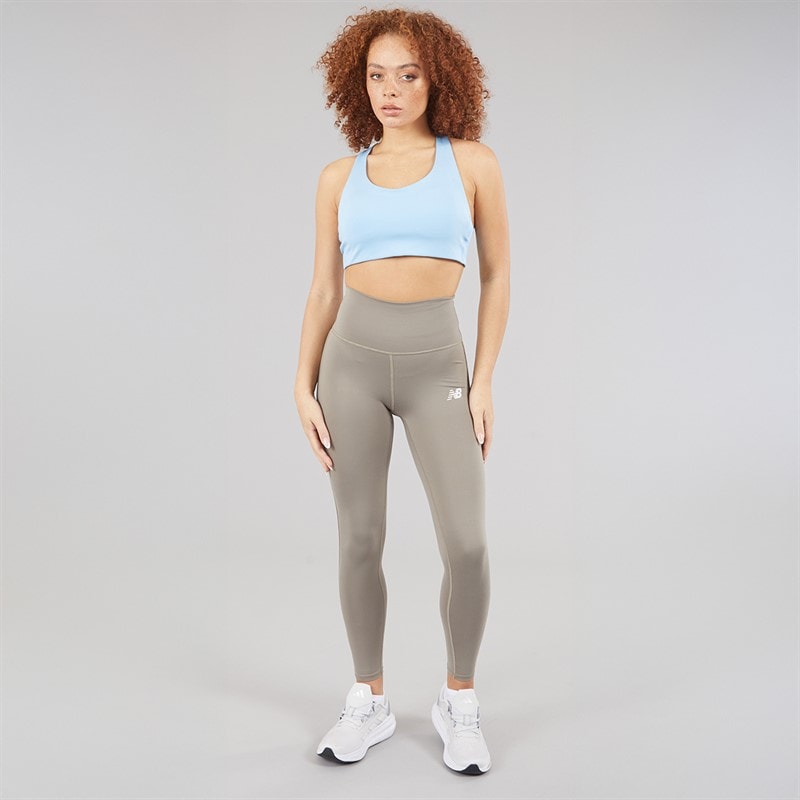New Balance Womens Harmony High Rise Piping Leggings Dockside/Mocha Brown - Image 4