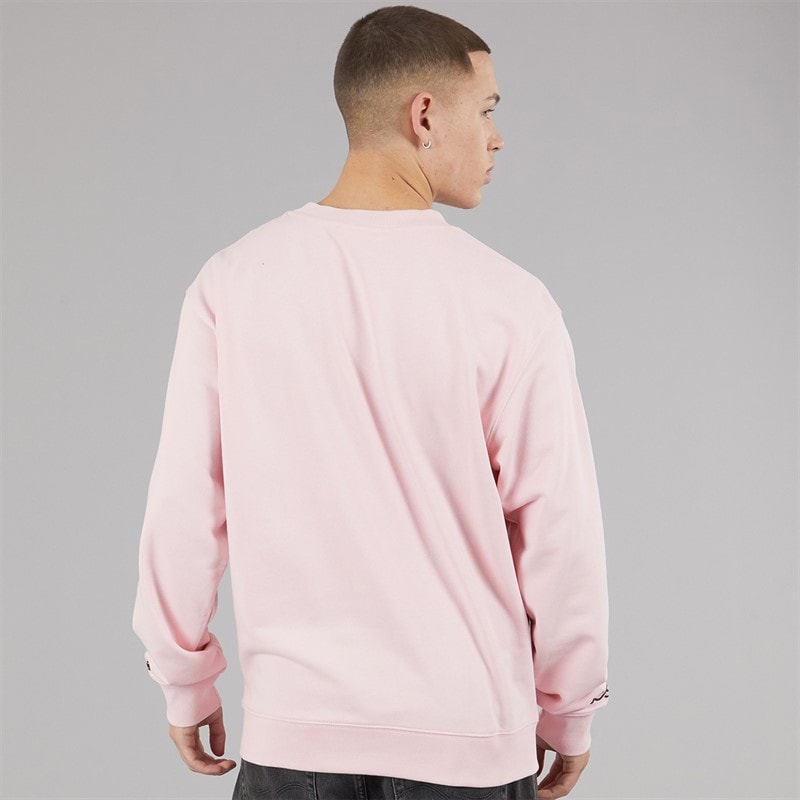New Balance Mens London Edition Run London Graphic Running Sweatshirt Pink - Image 2