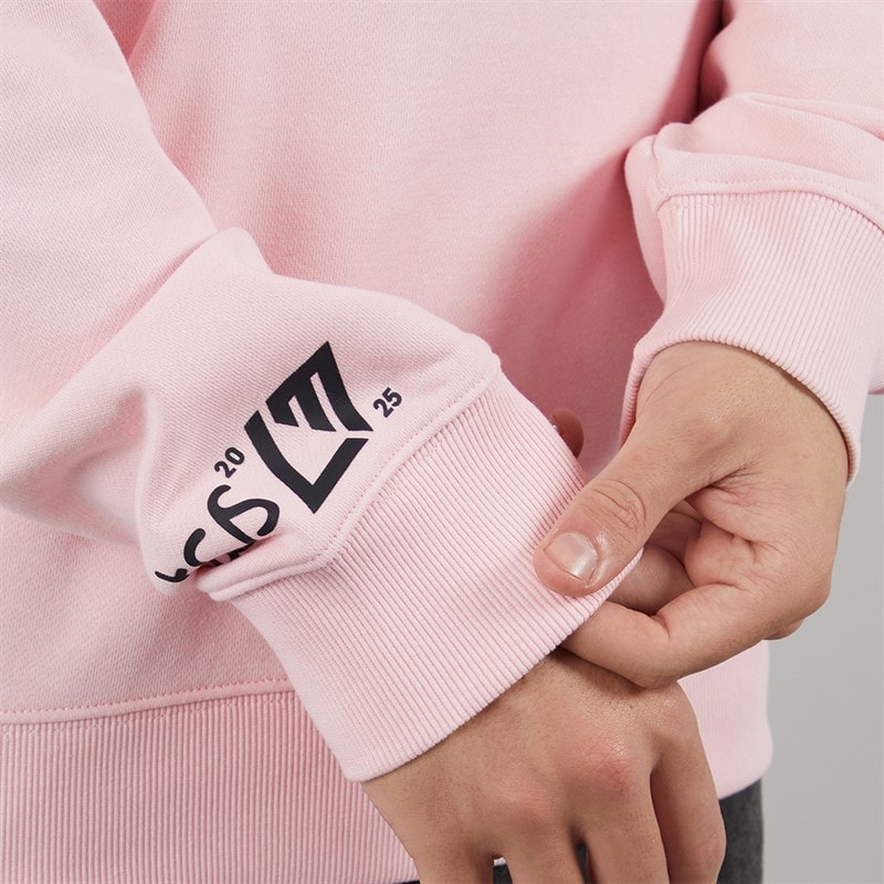 New Balance Mens London Edition Run London Graphic Running Sweatshirt Pink - Image 5