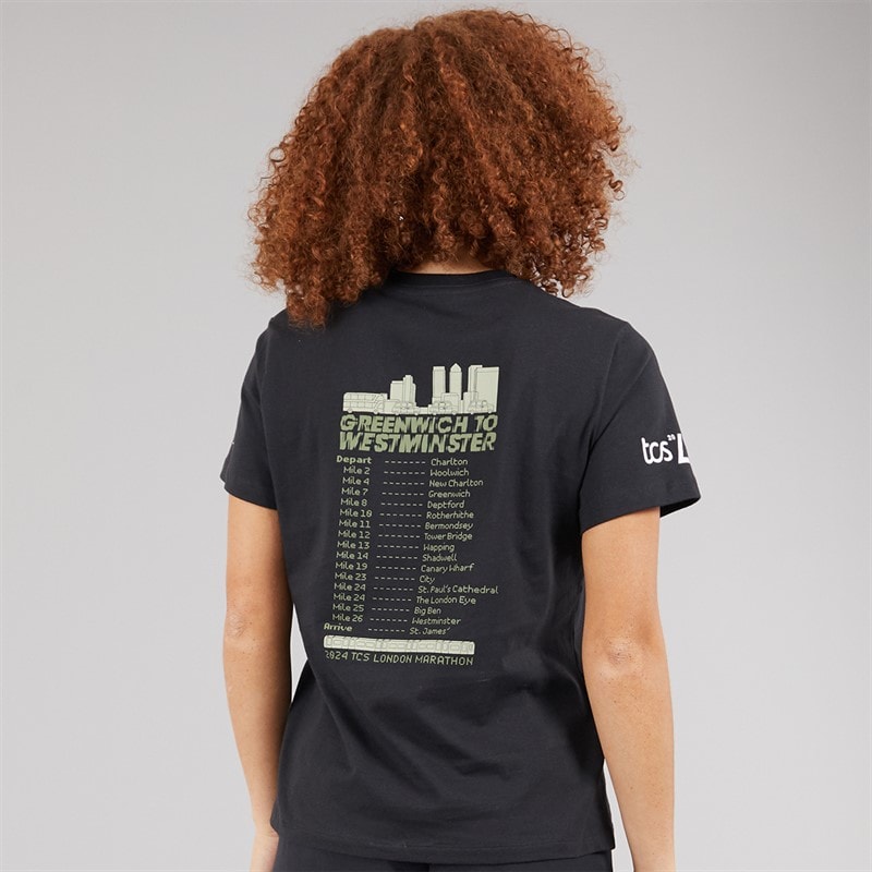 New Balance Womens London Edition Graphic T-Shirt Black - Image 2