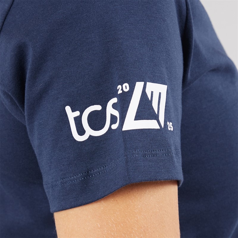 New Balance Womens London Edition LDN Graphic Running T-Shirt Navy - Image 5
