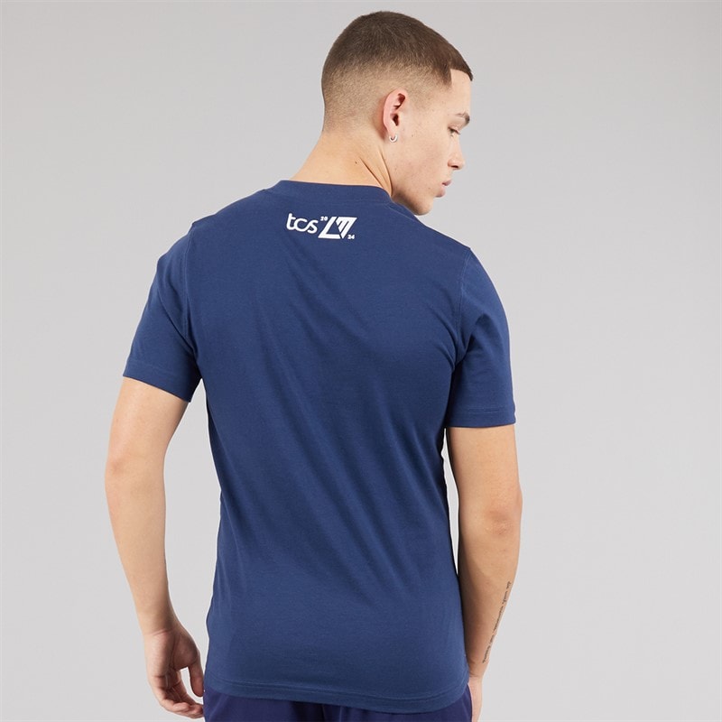 New Balance Mens London Edition Run London Graphic T-Shirt Navy - Image 2
