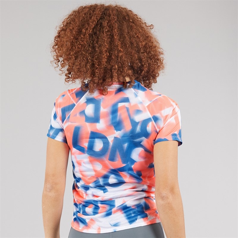 New Balance Womens London Edition Printed Athletics Running T-Shirt Multi Colour - Image 2