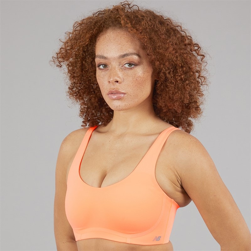 New Balance Womens NB RC Running Sports Bra Hot Mango