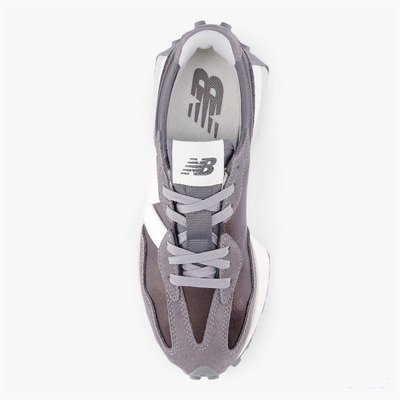 New Balance Womens 327 Trainers Black Metallic/Castlerock - Image 4