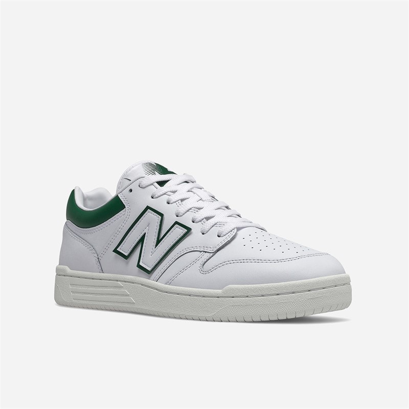 New Balance 480 Trainers White/Green - Image 3