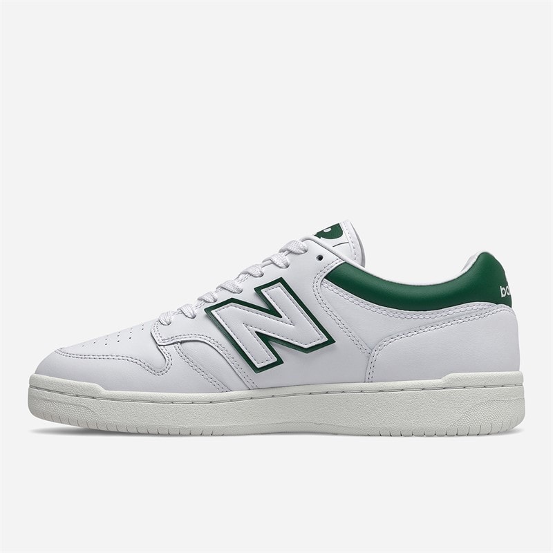 New Balance 480 Trainers White/Green - Image 5