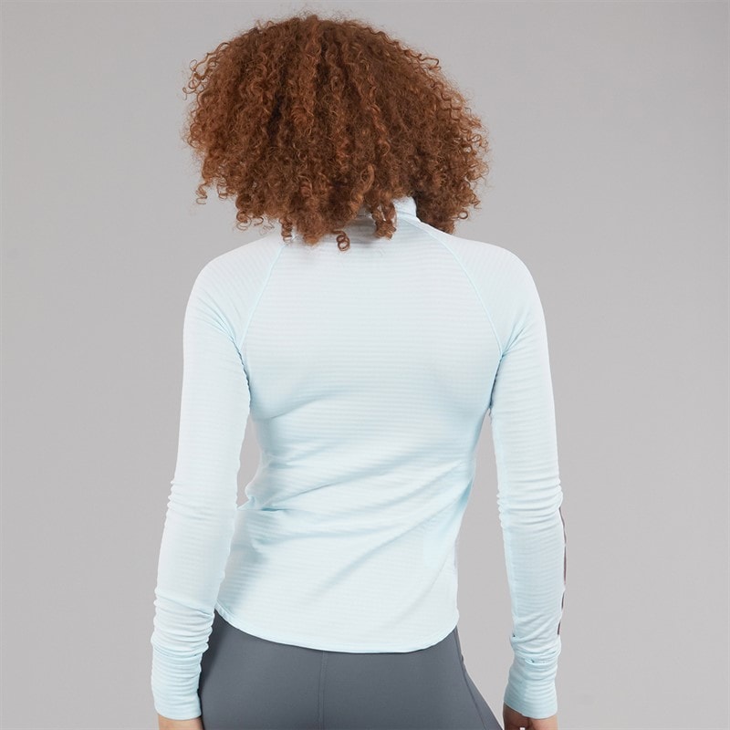 New Balance Womens London Edition Athletics Heat Grid 1/2 Zip Running Top Grey - Image 2