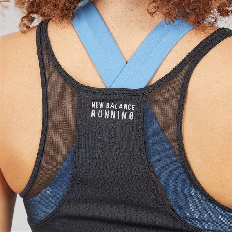 New Balance Womens London Edition Impact Running Tank Top Black - Image 5
