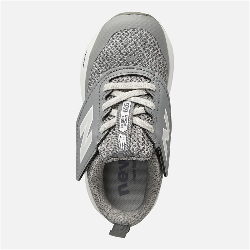 New Balance Infant Fresh Foam 625 New-B Hook And Loop Neutral Running Shoes Grey/White - Image 4