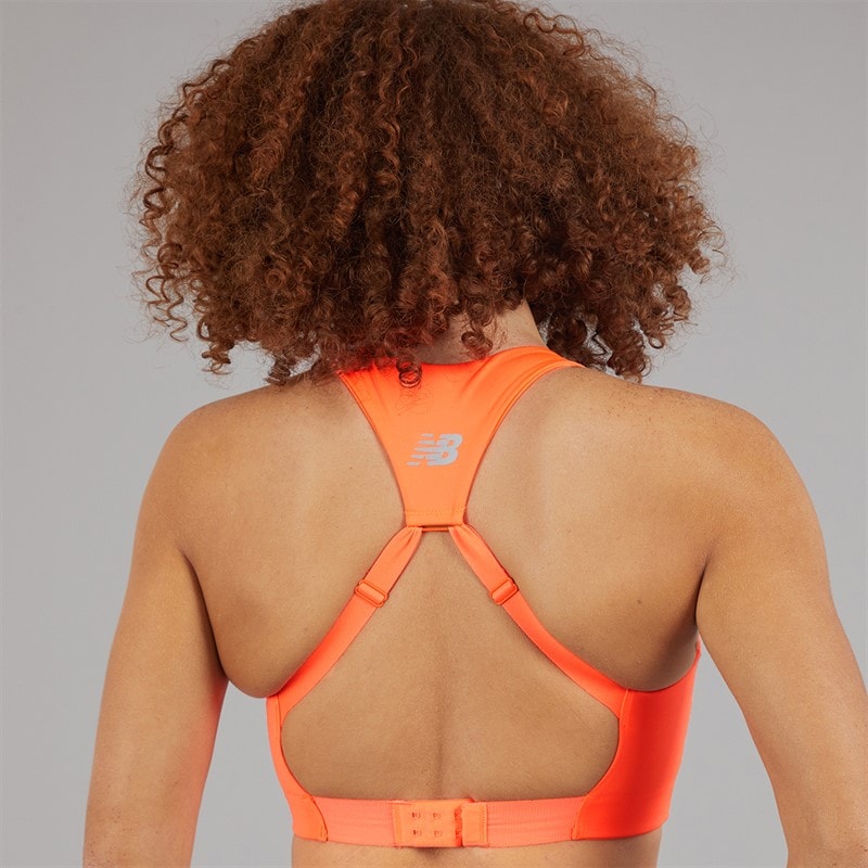 New Balance Womens NB Power X High Impact Sports Bra Orange - Image 2