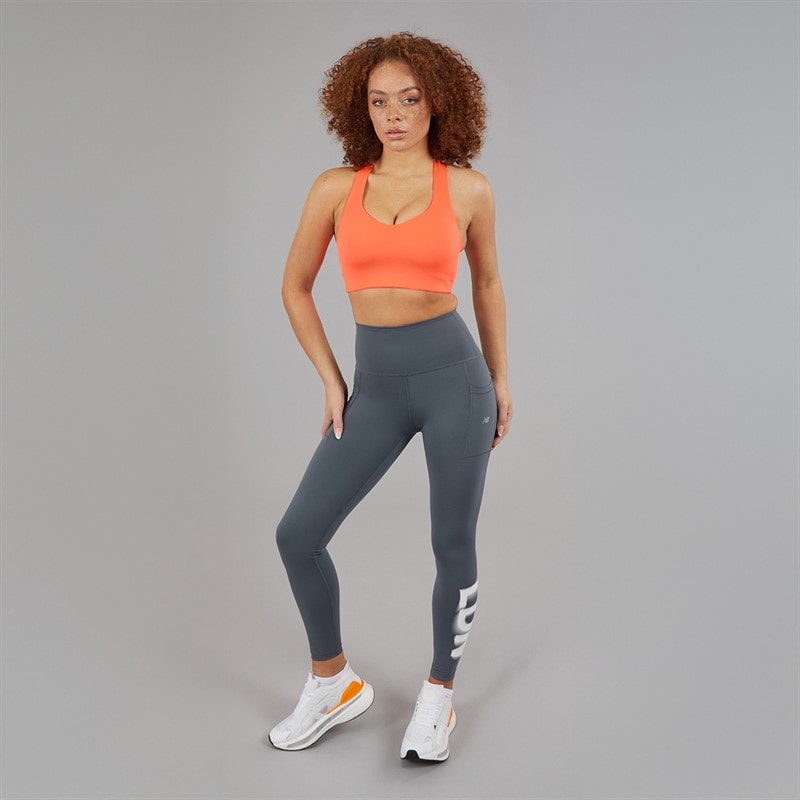 New Balance Womens NB Power X High Impact Sports Bra Orange - Image 3