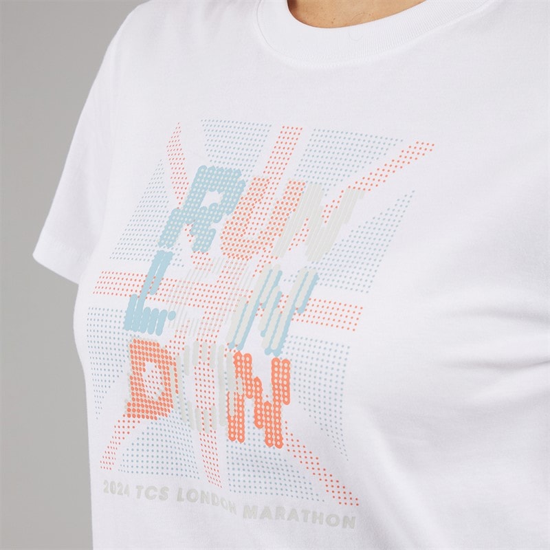 New Balance Womens London Edition Graphic T-Shirt White - Image 3