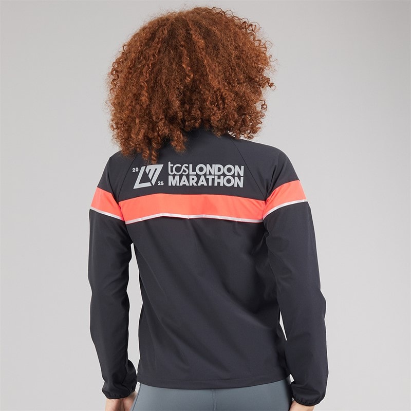 New Balance Womens London Edition Marathon Running Jacket Black - Image 2