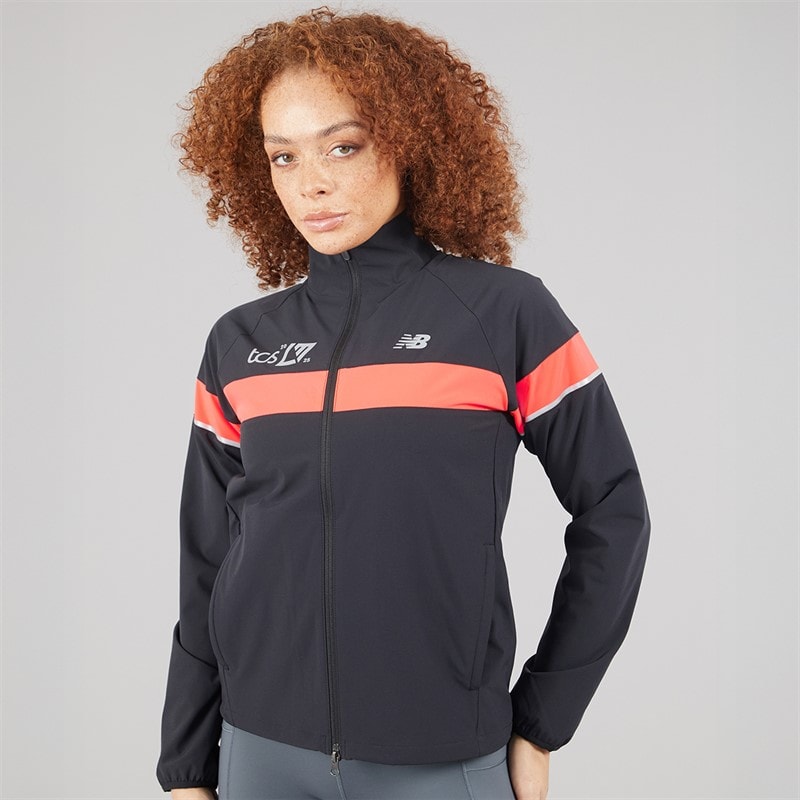 New Balance Womens London Edition Marathon Running Jacket Black - Image 3
