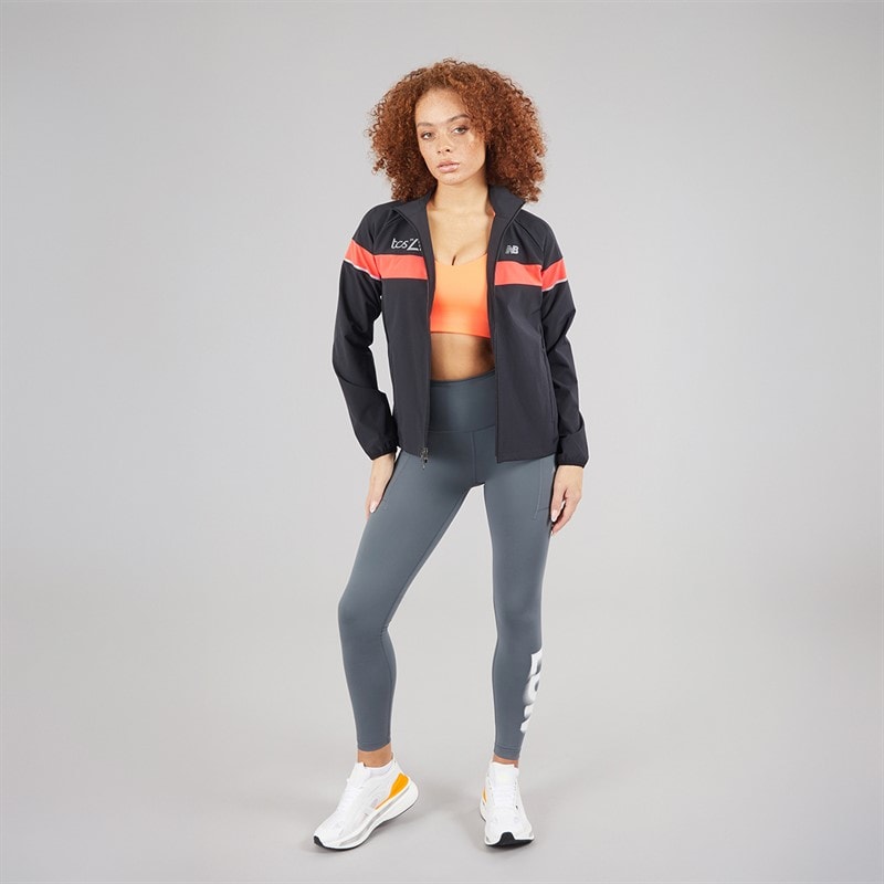 New Balance Womens London Edition Marathon Running Jacket Black - Image 4