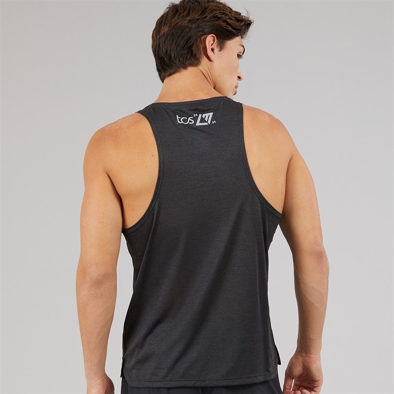 New Balance Mens London Edition Graphic NB Athletics Running Top Black - Image 2