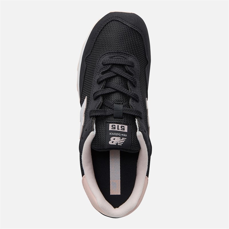 New Balance Junior Girls 515 Lace Trainers Black/Pink - Image 4