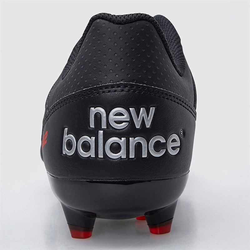 New Balance 442 V2 Team FG Firm Ground Football Boots Black/Silver/Red - Image 4